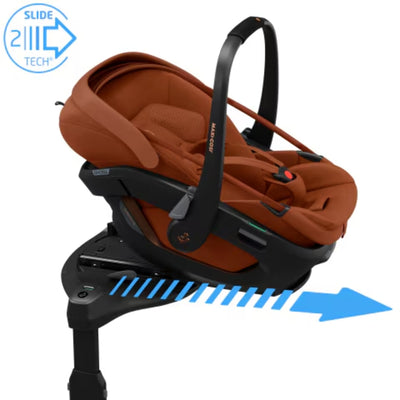 Bebê Conforto Coral Slide Pro + Base Slide Pro Maxi Cosi Copper Terra - Tecnologia que facilita o uso