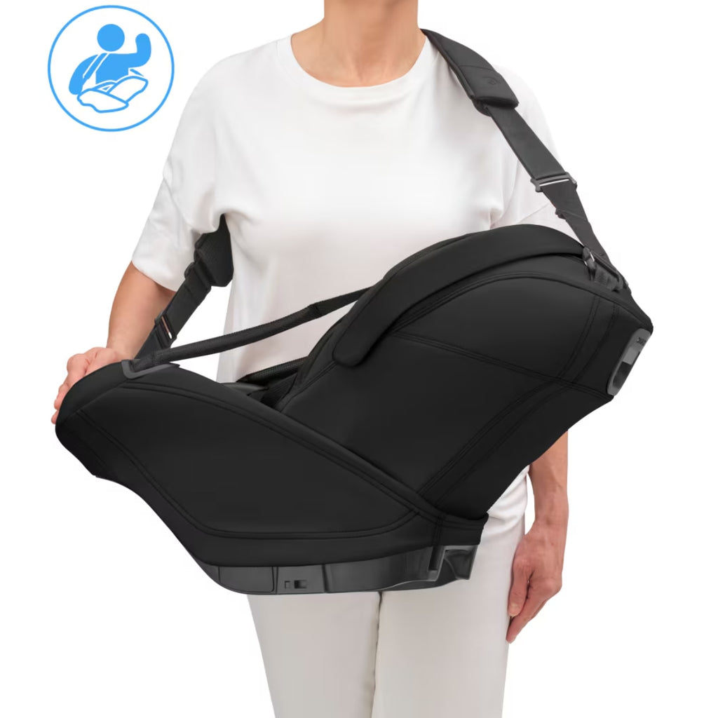 Bebê Conforto Coral Slide Pro + Base Slide Pro Maxi Cosi Onyx Black - Conforto em qualquer situação